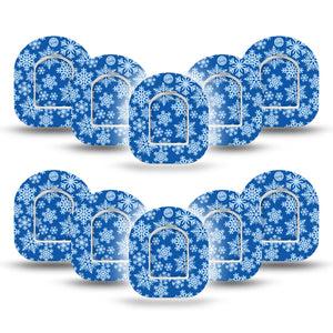 ExpressionMed Snowflake Pod Mini Tape 10 Stickers and 10 Tapes, Frozen Beauty Overlay Tape Pump Design
