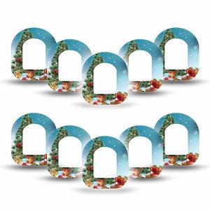 ExpressionMed Oh, Christmas Tree Pod Mini Tape 10-Pack, Festive Fir Adhesive Patch Pump Design