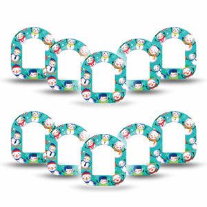 ExpressionMed Snowman Celebration Pod Mini Tape 10-Pack, Winter Joy Plaster Pump Design