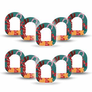 ExpressionMed Hot Chocolate Omnipod Mini Tape 10-Pack Tape Hot Chocolate with Christmas Marshmallows, Adhesive Tape Pump Design