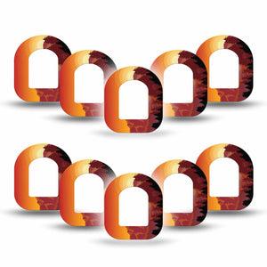 ExpressionMed Sunset Mountain Pod Mini Tape 10-Pack, Evening Scenery Adhesive Tape Pump Design