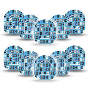 ExpressionMed Gamer Pod Mini Tape 10-Pack Stickers and 10-Pack Tapes, Geeky Designs Plaster Pump Design