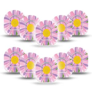 ExpressionMed Daisy Pod Mini Tape 10-Pack Stickers and 10-Pack Tapes, Sunny Blossom Fixing Ring Tape Pump Design