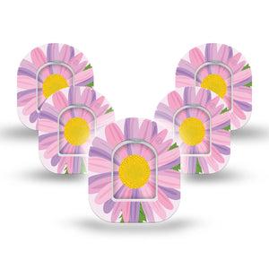 ExpressionMed Daisy Pod Mini Tape 5 Stickers and 5 Tapes, Sunny Blossom Fixing Ring Tape Pump Design