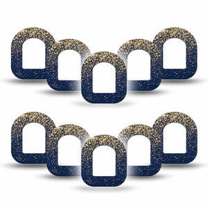 ExpressionMed Gold Sparkles Pod Mini Tape 10-Pack, Shiny Sequins Adhesive Tape Pump Design