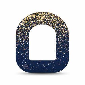 ExpressionMed Gold Sparkles Pod Mini Tape Single, Glittering Gold Adhesive Tape Pump Design
