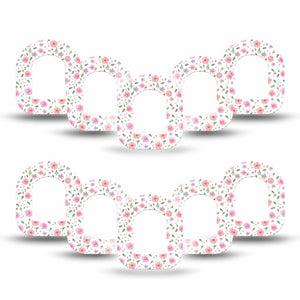 ExpressionMed Pastel Flower Pod Mini Tape 10-Pack, Gentle Petal Fixing Ring Patch Pump Design