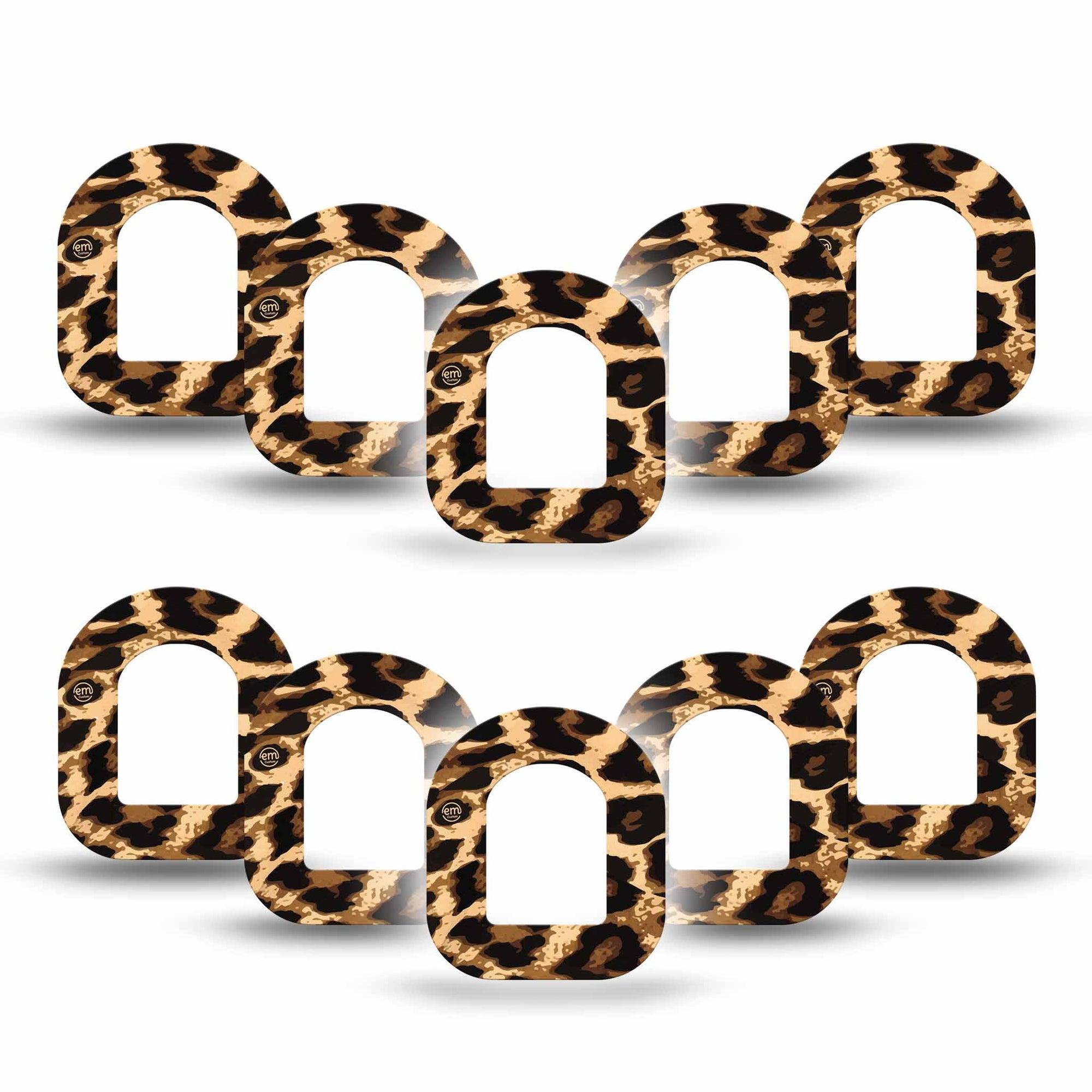 ExpressionMed Leopard Print Pod Mini Tape 10-Pack, Fierce Style Adhesive Tape Pump Design