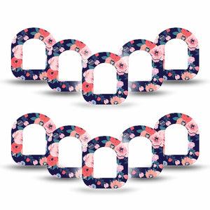 ExpressionMed Painted Flower Variety Pod Mini Tape 10-Pack, Colorful Petals Plaster Pump Design
