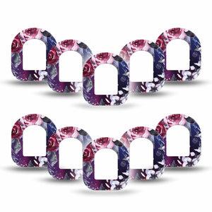 ExpressionMed Dark Rose Pod Mini Tape 10-Pack, Mysterious Flower Adhesive Patch Pump Design