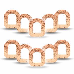 ExpressionMed Champagne Shimmer Pod Mini Tape 10-Pack, Golden Glow Plaster Pump Design