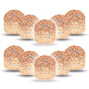 ExpressionMed Champagne Shimmer Pod Mini Tape 10-Pack Stickers and 10-Pack Tapes, Luxurious Luster Adhesive Tape Pump Design