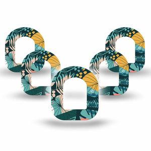 ExpressionMed Jungle Tropics Pod Mini Tape 5-Pack, Rainforest Retreat Adhesive Tape Pump Design