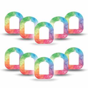 ExpressionMed Rainbow Clouds Pod Mini Tape 10-Pack, Vibrant Atmosphere Plaster Pump Design