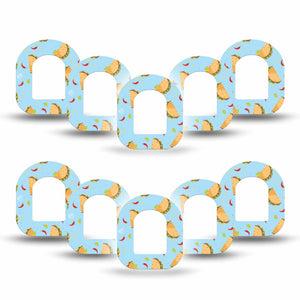 ExpressionMed Spicy Tacos Pod Mini Tape 5-Pack Tapes, Tex-Mex Treat Adhesive Patch Pump Design