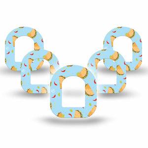 ExpressionMed Spicy Tacos Pod Mini Tape 5-Pack, Flavorful Food Adhesive Tape Pump Design