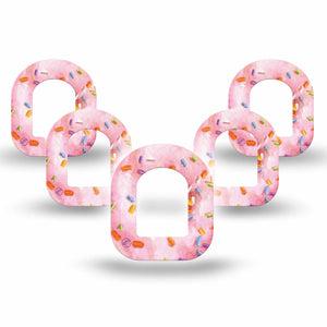 ExpressionMed Donut Sprinkles Pod Mini Tape 5-Pack, Dessert Delight Patch Pump Design