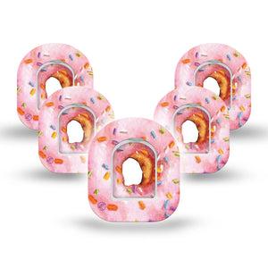 ExpressionMed Donut Sprinkles Pod Mini Tape 5 Stickers and 5 Tapes, Bakery Bliss Plaster Pump Design