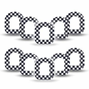 ExpressionMed Checkered Pod Mini Tape 10-Pack, Timeless Design Fixing Ring Tape Pump Design