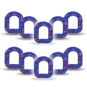 ExpressionMed Neon Bicycles Pod Mini Tape 10-Pack, Electric Wheels Adhesive Patch Pump Design