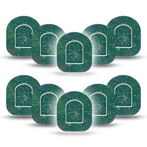 ExpressionMed Graphic Petals Pod Mini Tape 10 Stickers and 10 Tapes, Abstract Blooms Plaster Pump Design