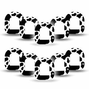 ExpressionMed Cow Print Pod Mini Tape 10-Pack, Farmyard Chic Plaster Pump Design