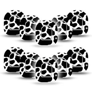 ExpressionMed Cow Print Pod Mini Tape 10 Stickers and 10 Tapes, Milk Must-Have Adhesive Tape Pump Design