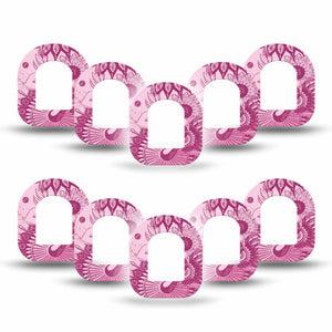 ExpressionMed Magenta Dani Pod Mini Tape 10-Pack, Bold Color Fixing Ring Patch Pump Design