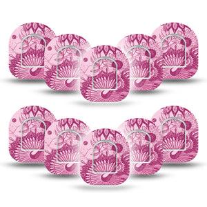 ExpressionMed Magenta Dani Pod Mini Tape 10 Stickers and 10 Tapes, Dani Style Overlay Patch Pump Design