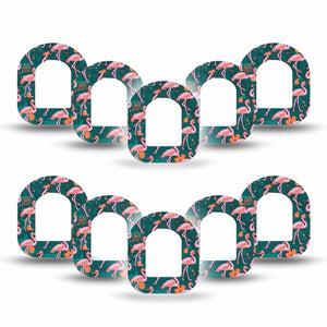 ExpressionMed Flamingos Pod Mini Tape 10-Pack, Tropical Beauties Adhesive Patch Pump Design