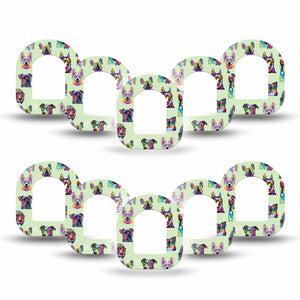 ExpressionMed Dog Party Pod Mini Tape 10-Pack, Pup Fun Adhesive Tape Pump Design