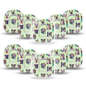 ExpressionMed Dog Party Pod Mini Tape 10-Pack, Pup Fun Adhesive Tape Pump Design with center stickers