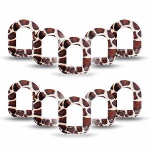 ExpressionMed Giraffe Print Pod Mini Tape 10-Pack, Safari Style Adhesive Patch Pump Design