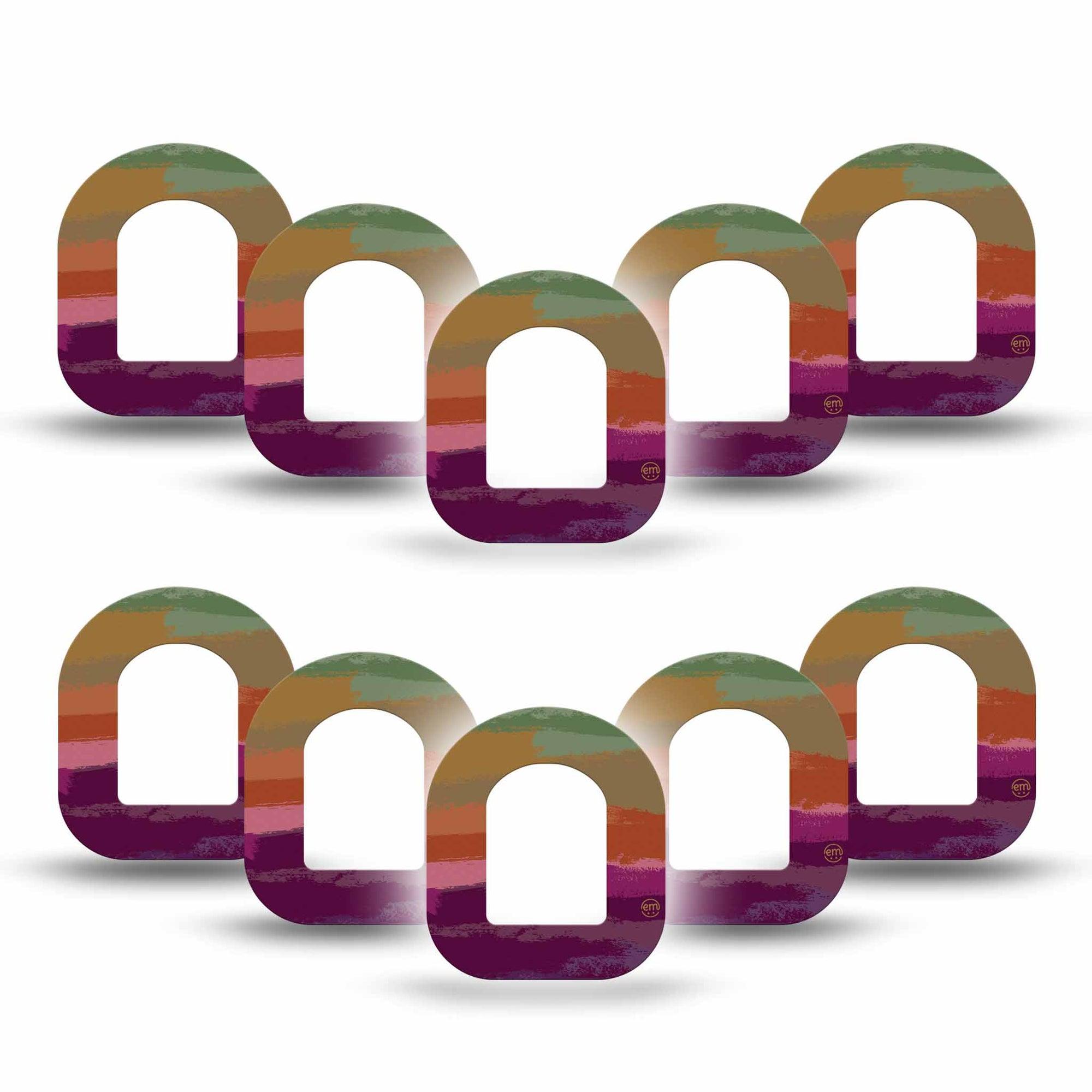 ExpressionMed Falling Colors Pod Mini Tape 10-Pack, Seasonal Palette Adhesive Patch Pump Design