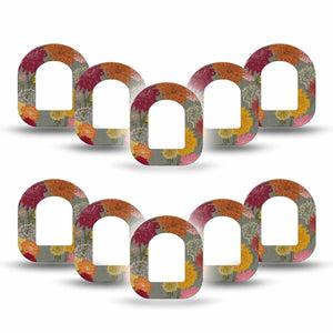 ExpressionMed Chrysanthemums Pod Mini Tape 10-Pack, Autumn Blooms Plaster Pump Design