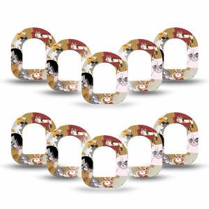 ExpressionMed Kitty Cats Pod Mini Tape 10-Pack, Cute Kittens Overlay Tape Pump Design