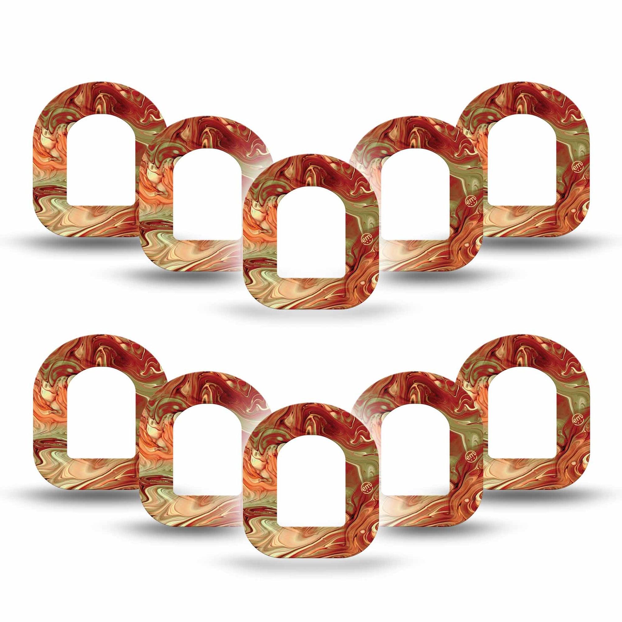 ExpressionMed Rustic Marble Pod Mini Tape 10-Pack, Natural Stone Fixing Ring Patch Pump Design