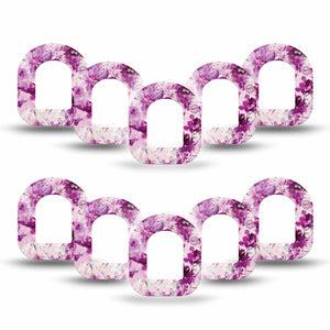 ExpressionMed Violet Orchids Pod Mini Tape 10-Pack, Exotic Flowers Plaster Pump Design