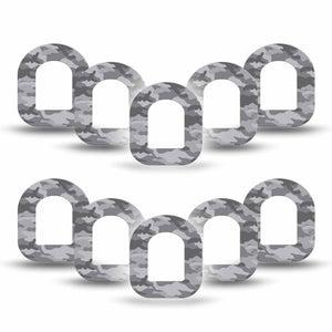 ExpressionMed Gray Camo Pod Mini Tape 10-Pack, City Camouflage Overlay Patch Pump Design