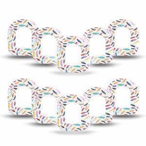 ExpressionMed Feathers Pod Mini Tape 10-Pack, Plumage Perfection Overlay Patch Pump Design
