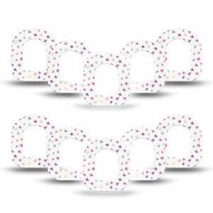 ExpressionMed Bright Stars Pod Mini Tape 10-Pack, Twinkling Cosmos Fixing Ring Patch Pump Design