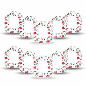 ExpressionMed Rose Garden Pod Mini Tape 10-Pack, Floral Paradise Adhesive Patch Pump Design