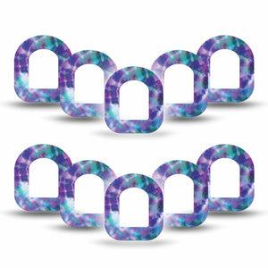 ExpressionMed Purple Tie Dye Pod Mini Tape 10-Pack, Violet Patterns Adhesive Tape Pump Design