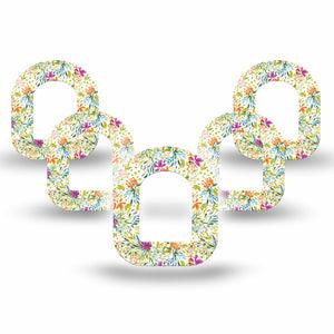 ExpressionMed Summer Greenery Pod Mini Tape 5-Pack, Verdant Leaves Fixing Ring Patch Pump Design