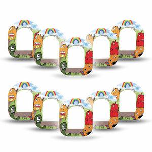 ExpressionMed Monsters Pod Mini Tape 10-Pack Tapes, Halloween Horror Fixing Ring Patch Pump Design