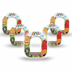 ExpressionMed Monsters Pod Mini Tape 5-Pack, Nightmarish Beings Fixing Ring Tape Pump Design