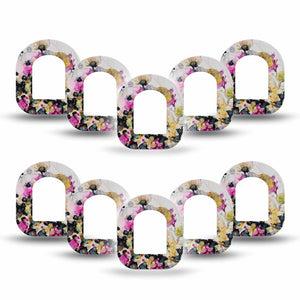ExpressionMed Wild Blossoms Pod Mini Tape 10-Pack, Free-spirited Blooms Plaster Pump Design