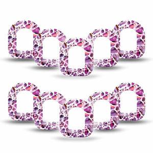ExpressionMed Purple PebblesPod Mini Tape 10-Pack, Lavender Rocks Overlay Patch Pump Design
