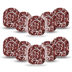 ExpressionMed Football Pod Mini Tape 10 Stickers and 10 Tapes, Soccer Rivalry Overlay Patch Pump Design