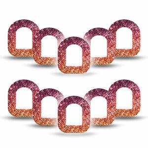 ExpressionMed Glittering Fall Ombre Pod Mini Tape 10-Pack Tapes, Ombre Elegance Fixing Ring Patch Pump Design